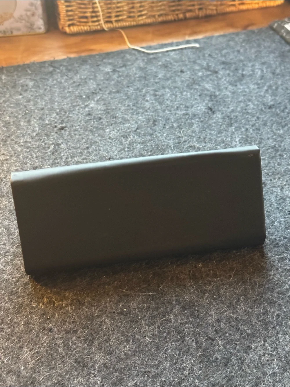 Kay Unger Black Eyeglass Case with White Logo